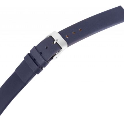 Echtleder Uhrenarmband, nahtlos, dunkelblau, 14 - 22 mm