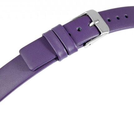 Echtleder-Uhrenarmband, nahtlos, lila, 14 - 22 mm