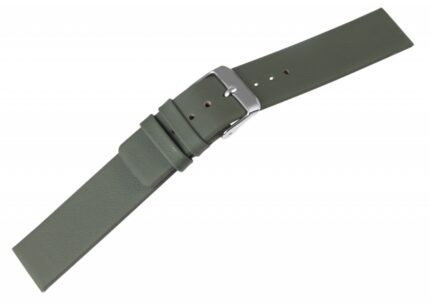 Echtleder-Uhrenarmband, nahtlos, grau, 14 - 22 mm