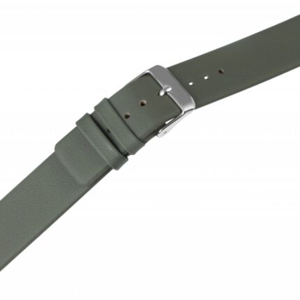 Echtleder-Uhrenarmband, nahtlos, grau, 14 - 22 mm