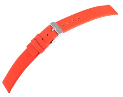 Echtleder-Uhrenarmband, nahtlos, rot, 14 - 22 mm