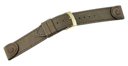 Basic Lederimitat Armband in dunkelbraun, glatt, flach, 18 mm