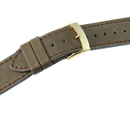 Basic Lederimitat Armband in dunkelbraun, glatt, flach, 18 mm