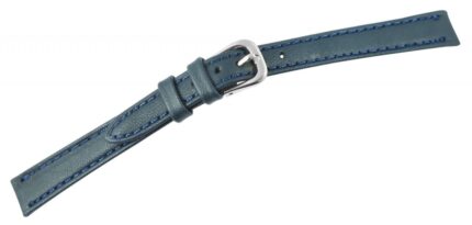 Echtleder Uhrenarmband, dunkelblau, 8 mm