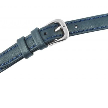 Echtleder Uhrenarmband, dunkelblau, 8 mm