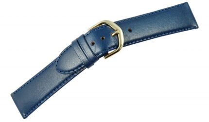 Basic Lederimitatband in dunkelblau, glatt, flach, 20 mm