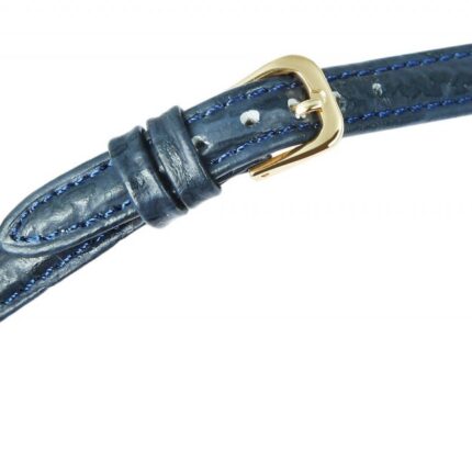 Echtleder Ersatzarmband, blau, 10 mm / 12 mm