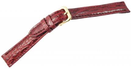 Echtleder Ersatzarmband in rot, 10 mm / 12 mm