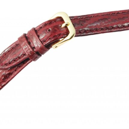 Echtleder Ersatzarmband in rot, 10 mm / 12 mm
