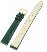 Echtleder-Uhrenarmband, dunkelgrün, Haifischoptik, 10 mm - 12 mm - Image 3