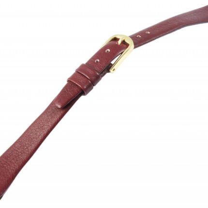 Echtleder-Uhrenarmband, dunkelrot, 10 mm / 12 mm