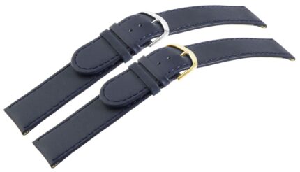 Echtleder-Uhrenarmbänder, dunkelblau, VE 12, 22 mm / 24 mm