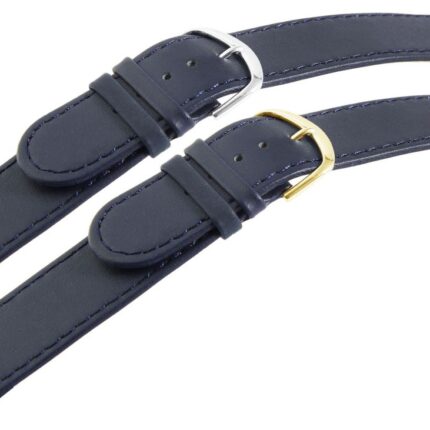 Echtleder-Uhrenarmbänder, dunkelblau, VE 12, 22 mm / 24 mm