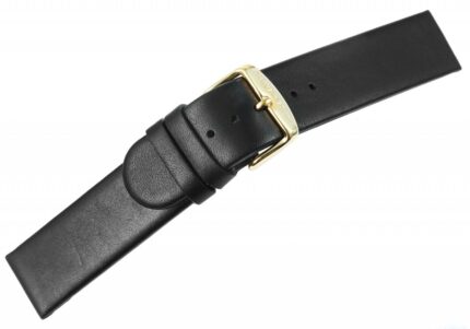 Basic Echtleder Armband in schwarz, glatt, flach, 14 - 20 mm