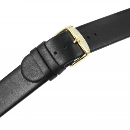 Basic Echtleder Armband in schwarz, glatt, flach, 14 - 20 mm