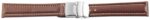 Echtleder-Uhrenarmband, braun, weiße Naht, Faltschließe, 16 mm - 24 mm - Image 4