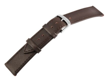 Echtleder-Uhrenarmband, dunkelbraun, 10 mm - 20 mm