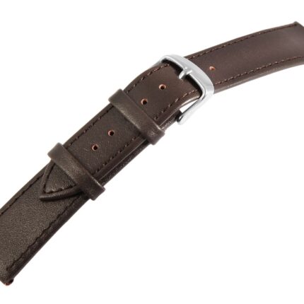 Echtleder-Uhrenarmband, dunkelbraun, 10 mm - 20 mm
