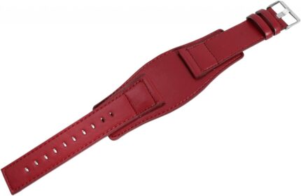 Lederimitatband in rot, 26 mm