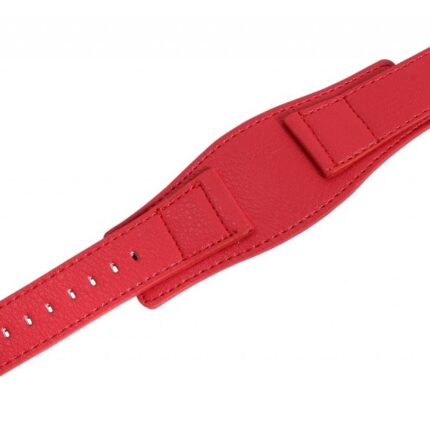 Lederimitation-Uhrenarmband, rot, 26 mm