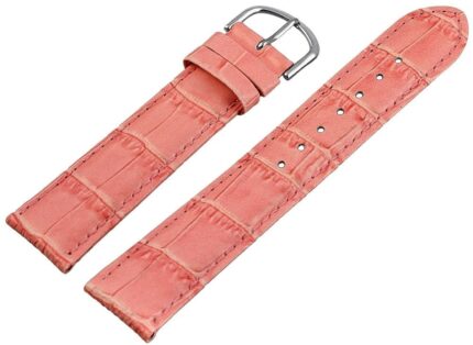 Echtlederband rosa, 20 mm, rosa Naht