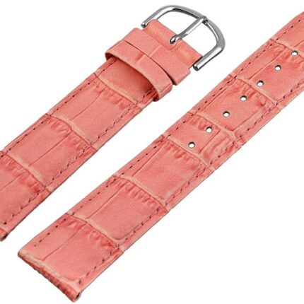 Echtlederband rosa, 20 mm, rosa Naht