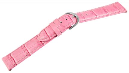 Lederband, Dornschließe, pinke Naht, 12 - 20 mm