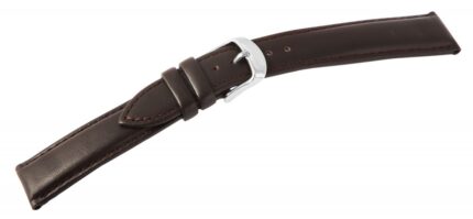 Echtleder-Uhrenarmband, dunkelbraun, 12 mm - 22 mm