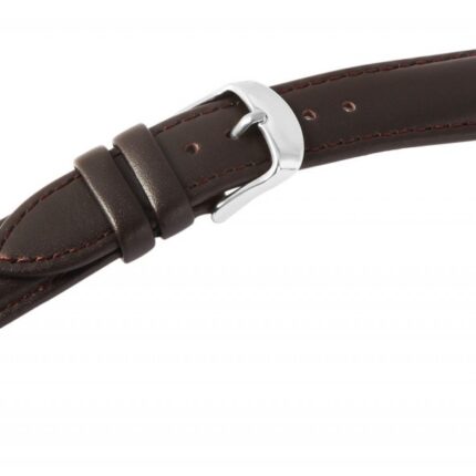 Echtleder-Uhrenarmband, dunkelbraun, 12 mm - 22 mm
