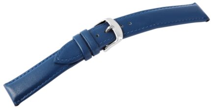 Echtleder-Uhrenarmband, dunkelblau, 12 mm - 22 mm