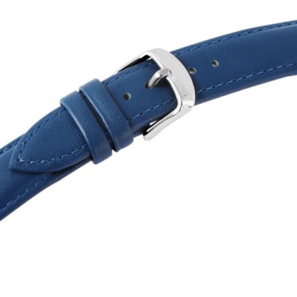 Echtleder-Uhrenarmband, dunkelblau, 12 mm - 22 mm