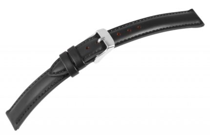 Echtleder Uhrenarmband, schwarz, 12 - 22 mm