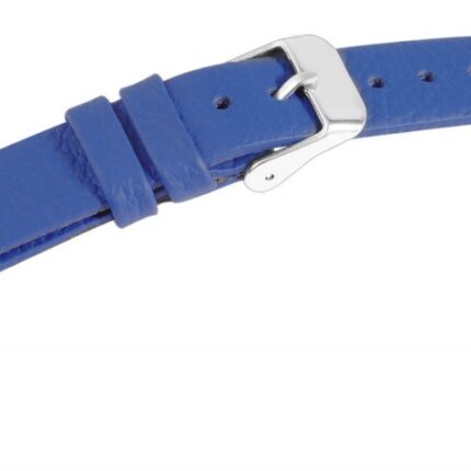 Echtleder Uhrenarmband, nahtlos, hellblau, 14 mm