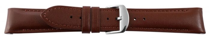 Echtleder Uhrenarmband, gepolstert, genäht, braun, 20 & 22 mm - Image 4