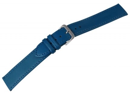 Basic Echtleder Armband in dunkelblau, glatt, flach, 20 mm, VE 6