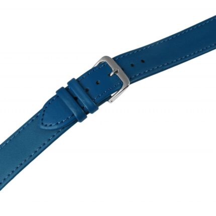 Basic Echtleder Armband in dunkelblau, glatt, flach, 20 mm, VE 6