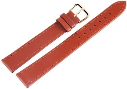 Echtleder-Uhrenarmband, hellbraun, 18 mm, VE 6