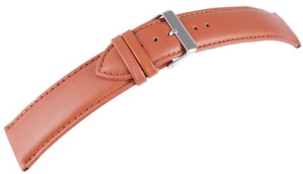 Echtleder-Uhrenarmband, hellbraun, 18 mm - 24 mm