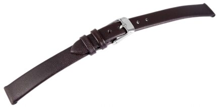 Echtleder-Uhrenarmband, dunkelbraun, 12 mm - 14 mm