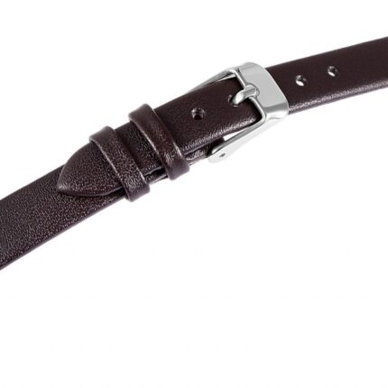 Echtleder-Uhrenarmband, dunkelbraun, 12 mm - 14 mm