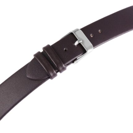 Echtleder-Uhrenarmband, dunkelbraun, 16 mm - 18 mm