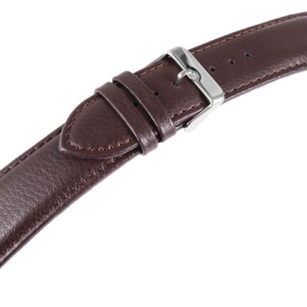 Echtleder Uhrenarmband, dunkelbraun, XL, 18 mm - 24 mm
