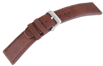 Echtleder-Uhrenarmband, dunkelbraun, 22 mm / 26 mm