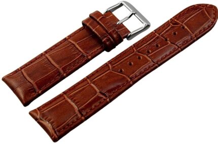 Hochwertiges AKZENT Lederband in braun, 20 mm / 22 mm