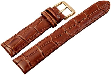Hochwertiges AKZENT Lederband in braun, 20 - 24 mm