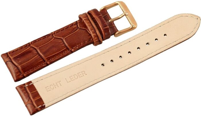 Hochwertiges AKZENT Lederband in braun, 20 - 24 mm - Image 2