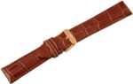 Hochwertiges AKZENT Lederband in braun, 20 - 24 mm - Image 3