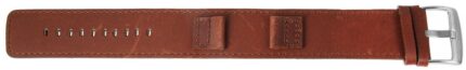 Raptor Echtleder-Uhrenarmband, dunkelbraun, 18 mm