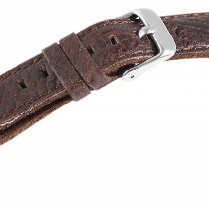 Hochwertiges Echt-Lederband, braun, 18 - 24 mm