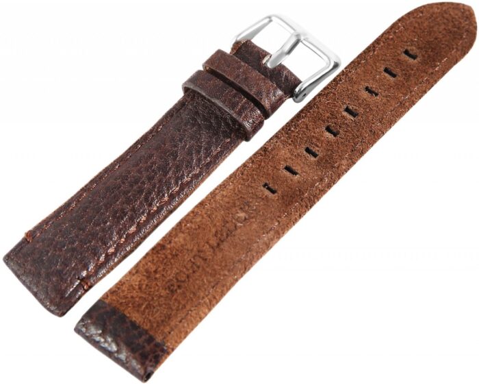 Hochwertiges Echt-Lederband, braun, 18 - 24 mm - Image 3